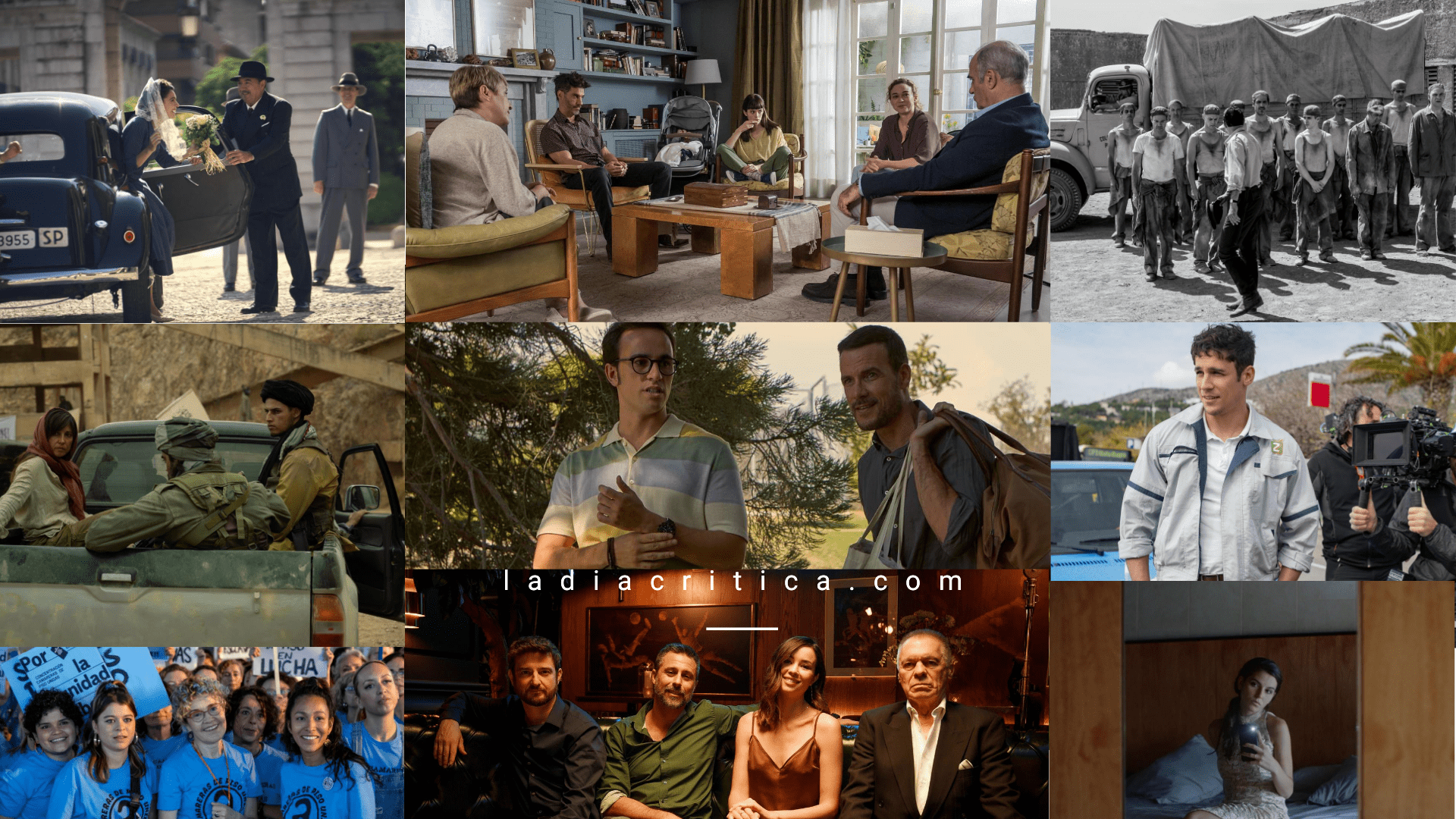 Collage con las series que forman Pantalla TV en el 26 Festival de Málaga